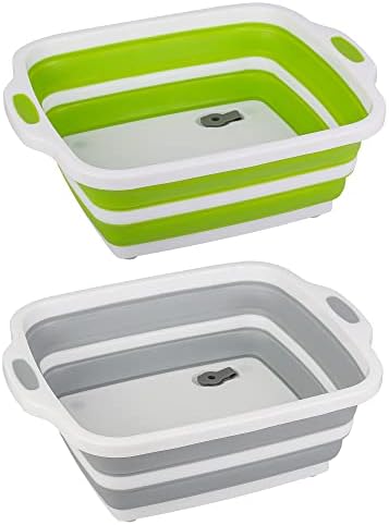 2 Pack Collapsible Cutting Board, Foldable Dish Tub by Tiawudi