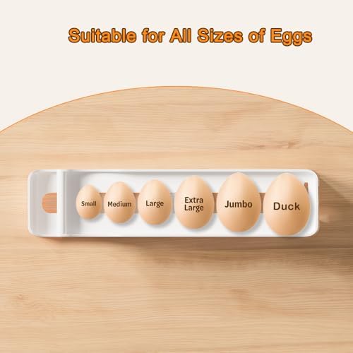 Sotfamily Egg Holder for Fridge, 2 Tiers, Egg Roller for Eggs 12 Count - Image 6