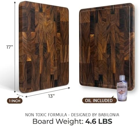 Walnut Wood Cutting Board for Kitchen, End Grain Chopping Boards - Image 2
