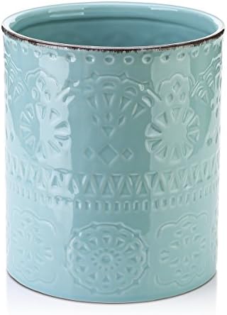 DOWAN 7.2" Kitchen Utensil Holder, Extra Large Farmhouse Utensil Holders by DOWAN