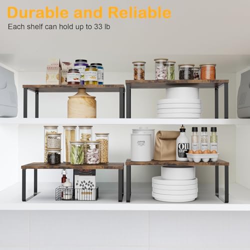 OGEMXU Cabinet Shelf Organizers, 15.7 inches Large Kitchen Counter Shelf - Image 5