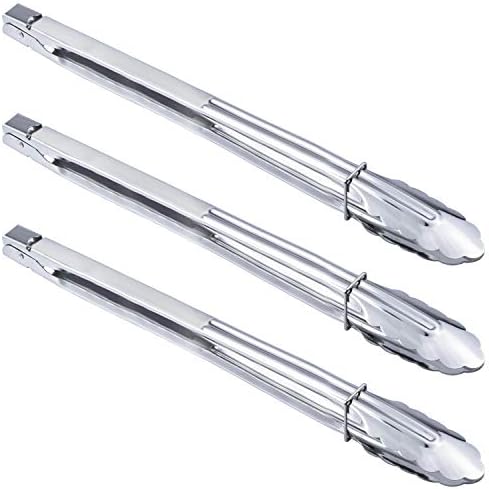 HINMAY Extra Long Stainless Steel Cooking Grilling Tongs by HINMAY