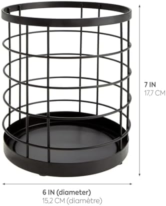 InterDesign iDesign Kitchen Crock Utensil Holder, Matte Black, Utensil Holder - Image 2
