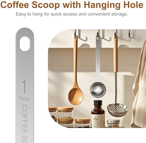 4PCS Coffee Scoop Spoons, 15ML Stainless Steel Measuring Spoons - Image 4