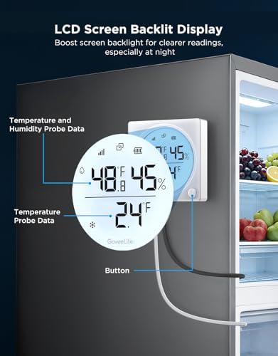 GoveeLife Upgraded Smart WiFi Refrigerator Thermometer Digital - Image 6