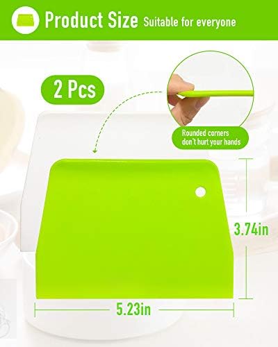 Dough Scraper Bowl Scraper ，Food safe Plastic Dough Cutter， Flexible Plastic - Image 3