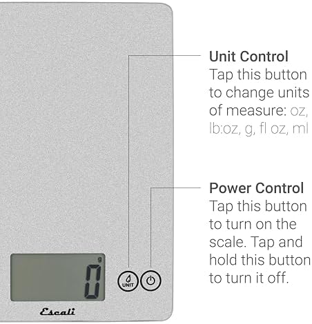 Escali Arti Glass Food Scale Digital Countertop Kitchen, Baking and Cooking - Image 3