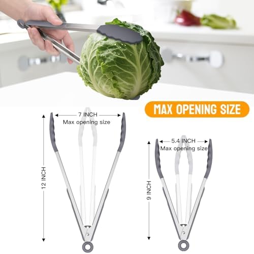HOTEC Stainless Steel Kitchen Tongs - Image 3