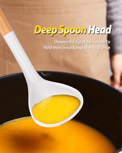 BUNDLEPRO Silicone Soup Ladle and Pasta Spoon Set - Image 4