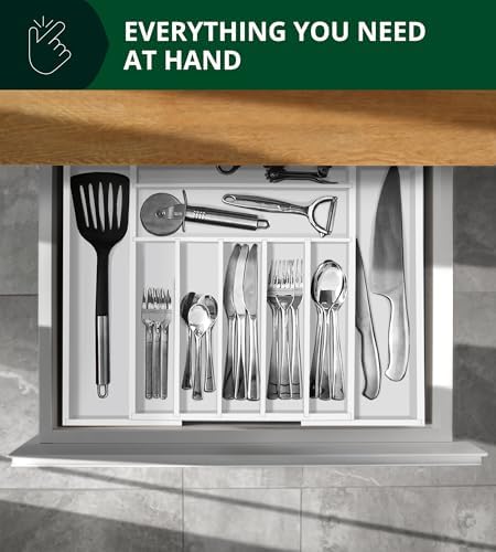 ROYAL CRAFT WOOD Luxury Bamboo Kitchen Drawer Organizer - Image 7