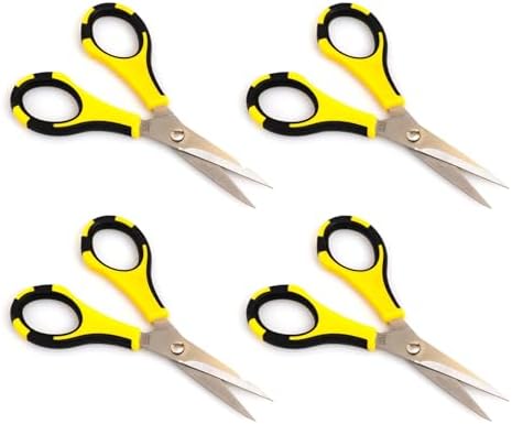 American Crafts Cutter Bee Herb Scissors 4/Pkg-Yellow/Black by EkTools
