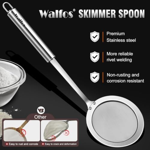 Walfos Fat Skimmer Spoon, Stainless Steel Fat skimmer - Image 7