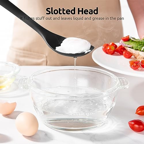U-Taste Silicone Spoons Set of 2, 13.3" Long Large Mixing Spoon - Image 5