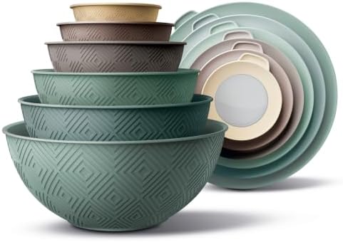 COOK WITH COLOR Mixing Bowls with Lids by CookwithColor