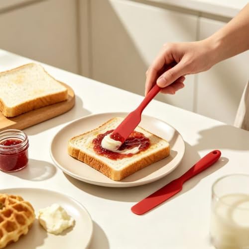 Silicone Spatula Set, 6 Pieces Food Grade Kitchen Utensils - Image 5
