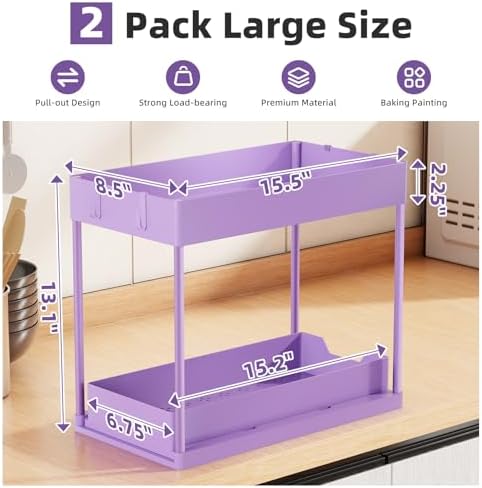 Simple Trending Under Sink Organizer 2 Pack, - Image 2