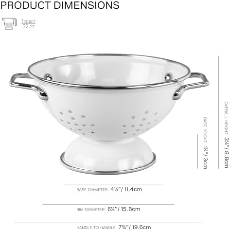 Reston Lloyd, 1 Quart Powder Coated Steel Kitchen Strainer Basket - Image 2