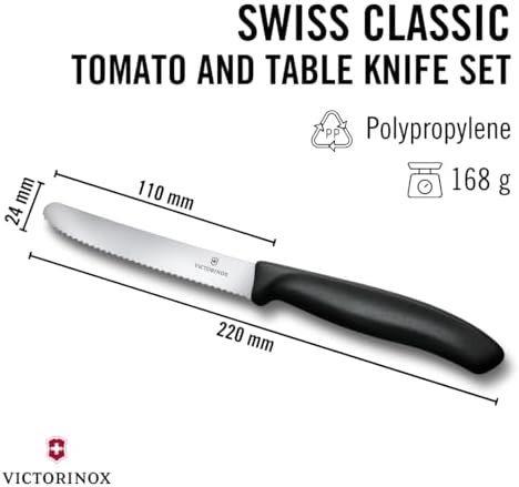 Victorinox Swiss Classic Tomato and Table Knife Set Serrated Blade - Image 2