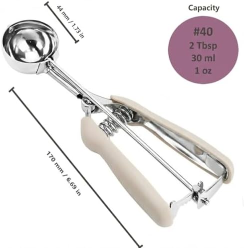 #40 Cookie Scoop, 2 Tbsp/ 30 ml/ 1 oz Cookie Dough Scoops - Image 6