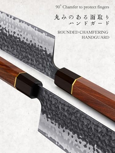 HOSHANHO 7" Nakiri Knife, Handcrafted Razor Sharp Meat Vegetable Cleaver - Image 4