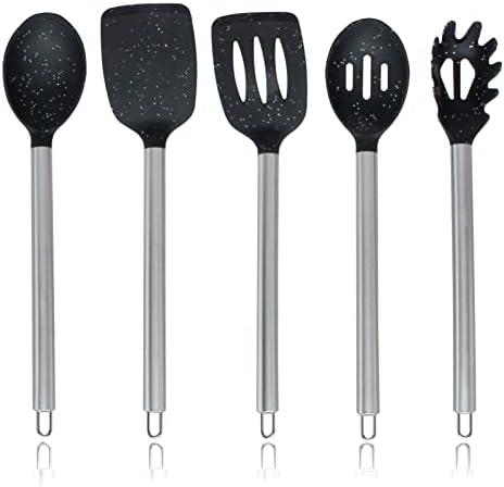 COOK WITH COLOR Silicone Cooking Utensils, Kitchen Utensil Set, Cooking Utensils by CookwithColor