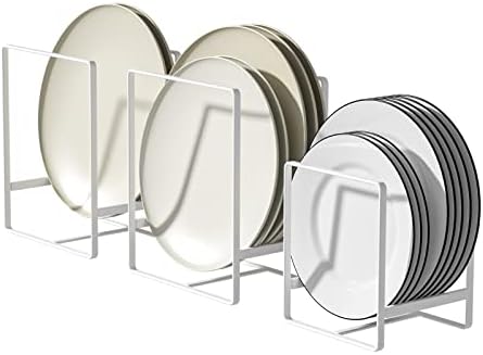 2 Large 1 Small Plate Organizers Holders Upright Cabinet Dish Drying Racks by Hikinlichi