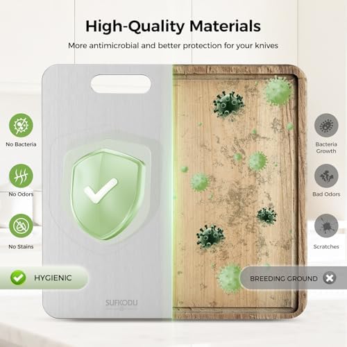 Titanium Cutting Board Set of 3, 100% Double-Sided Titanium Cutting Boards - Image 4