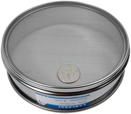 50 Mesh Lab Sieves 8" Diameter 304 Stainless Steel Wire Cloth Test Sieve - Image 2