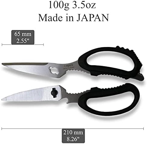 CANARY Japanese Kitchen Scissors Heavy Duty 8.2", Made in JAPAN, Dishwasher - Image 2