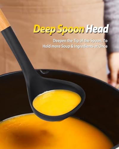BUNDLEPRO Silicone Soup Ladle and Pasta Spoon Set - Image 4