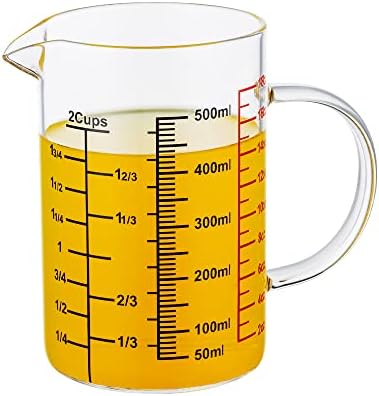 Ackers BORO3.3 Glass Measuring Cup--Made of High Borosilicate Glass Measuring by AckersBORO33