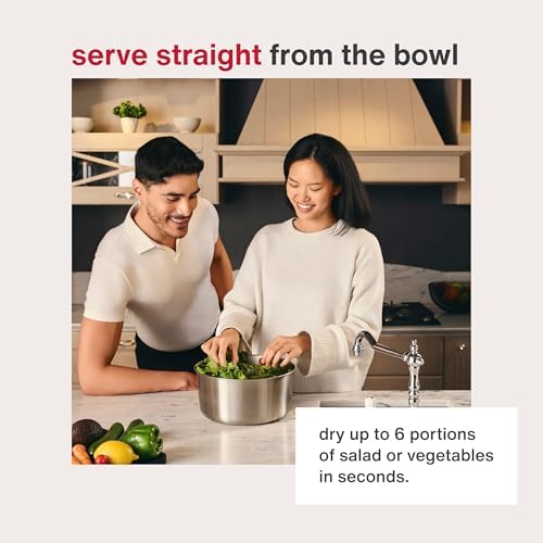 Zyliss Easy Spin Salad Spinner, 4–6 Servings, Stainless Steel - Image 5