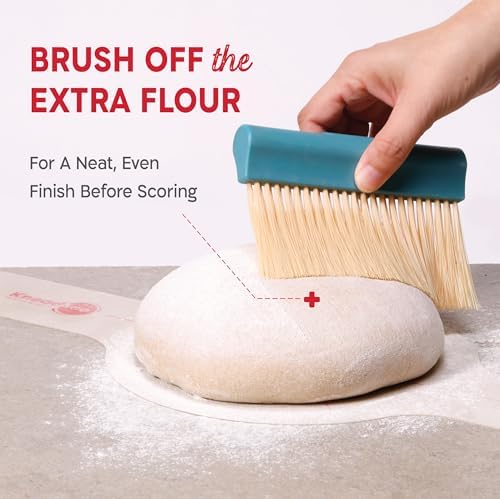 KneadAce Dough Scraper & Baker’s Brush.Stainless Steel Bench Scraper & Flour - Image 4