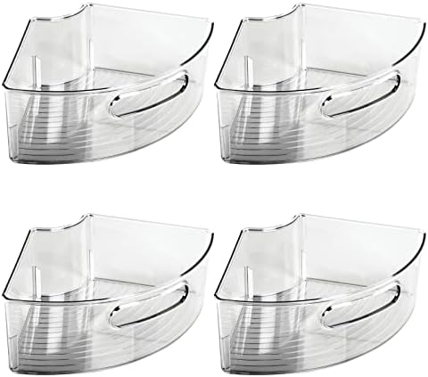 mDesign Plastic Lazy Susan Cabinet Storage Bin - Image 7