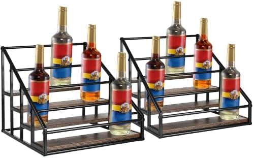 YQBRAO 2-Pack 4-Tier Coffee Syrup Organizer, 32-Bottle Total by Unknown