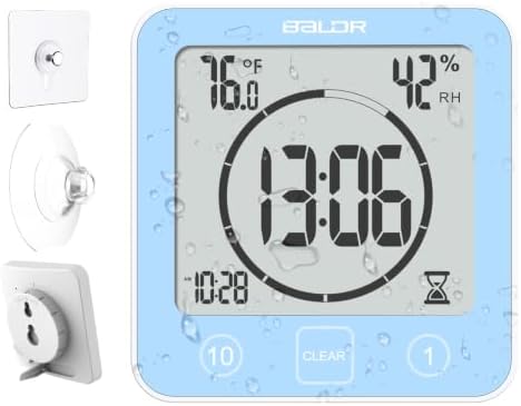 Baldr Shower Clock Waterproof Bathroom Clock by BALDR