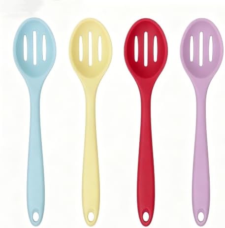 Small Silicone Slotted Spoons for Cooking, Heat Resistant Kitchen Serving Spoon by Unknown