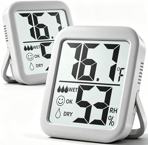 Antonki 2 Pack Room Thermometer Indoor Hygrometer by Antonki