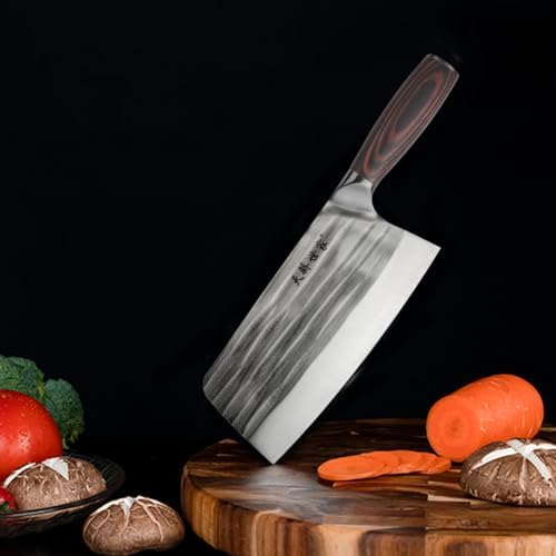 TJ POP Cleaver Knife 7.7 Inch, Ultra Sharp Chinese Chef's knife Meat Vegetable - Image 7