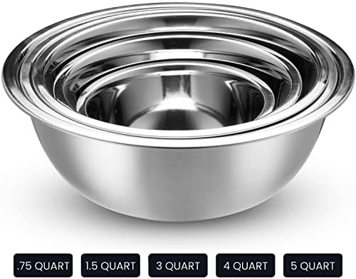 10-Piece Stainless Steel Mixing Bowl Set - Image 5