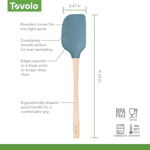 Tovolo Silicone Spatula Wooden Handle - Image 6