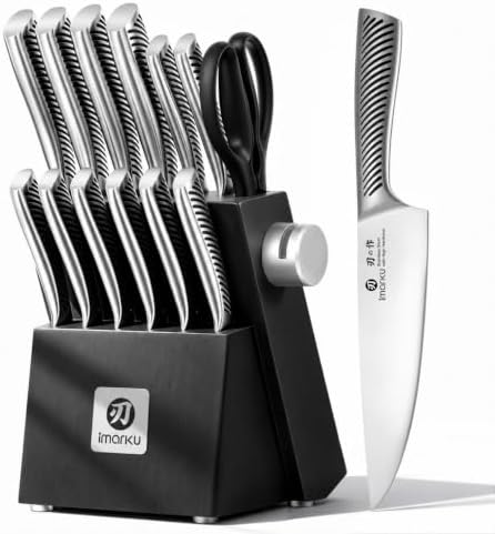 imarku 14-Piece Japanese Gyutou Stainless Steel Knife Set by imarku