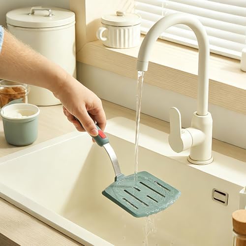 Silicone Wide Pancake Spatula, Slotted Turner - Image 7