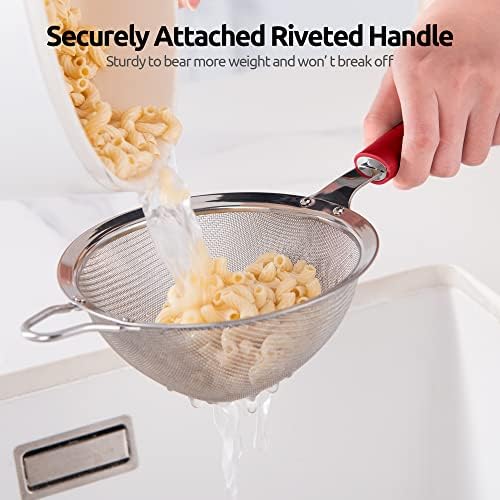 18/8 Stainless Steel Mesh Strainer: U-Taste 5.5 Inch Kitchen Fine Mesh Sieve - Image 5