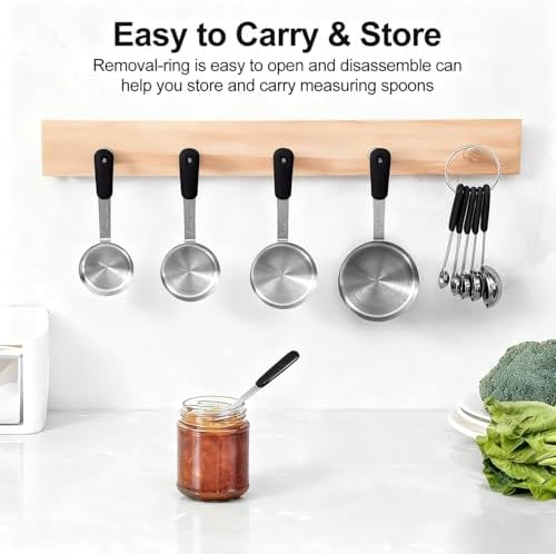 Bopei 10-Pcs Stainless Steel Measuring Cups & Spoons Set - Image 3