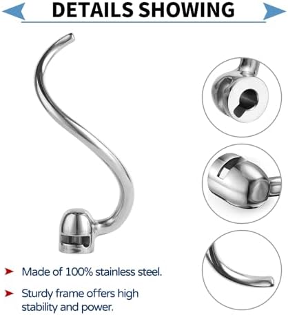 Stainless Steel Spiral Dough Hook - Image 2
