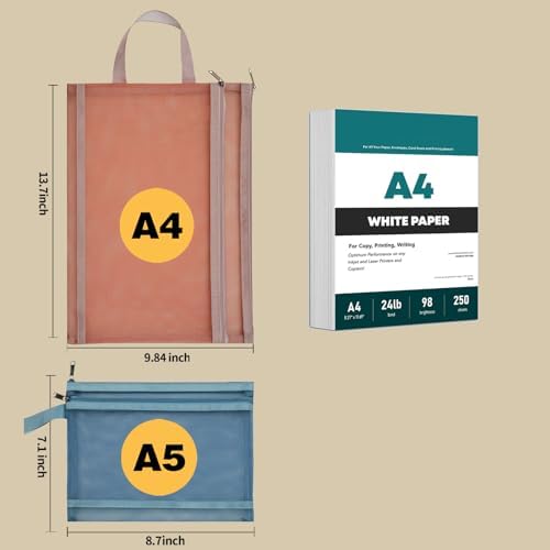 10 Pack Mesh Zipper Pouch Bags，A4 Toy Storage & Organization Bag - Image 4
