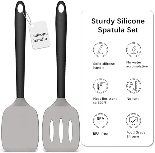 Coukre 2 Pack Silicone Spatula Set, High Heat Resistant - Image 3