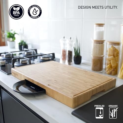 XXL Bamboo Cutting Board, End Grain Butcher Block - Image 4