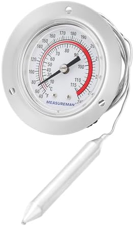 MEASUREMAN Vapor Capillary Flanged Panel Mount Refrigeration Thermometer - Image 2